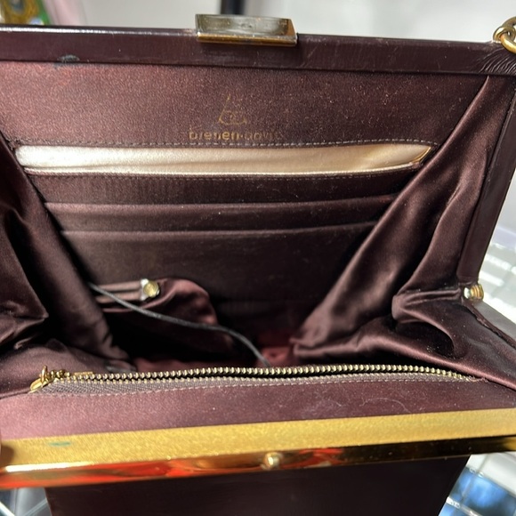 Bienen Davis Vintage Brown Leather Structured Snap Lock Closure Handbag - Picture 11 of 15